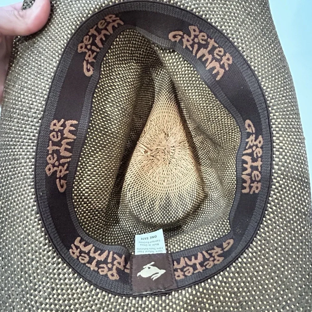 Peter Grimm Western Cowboy Rodeo Brown Cow Boy Hat Brown Suede Hatband One Size‎